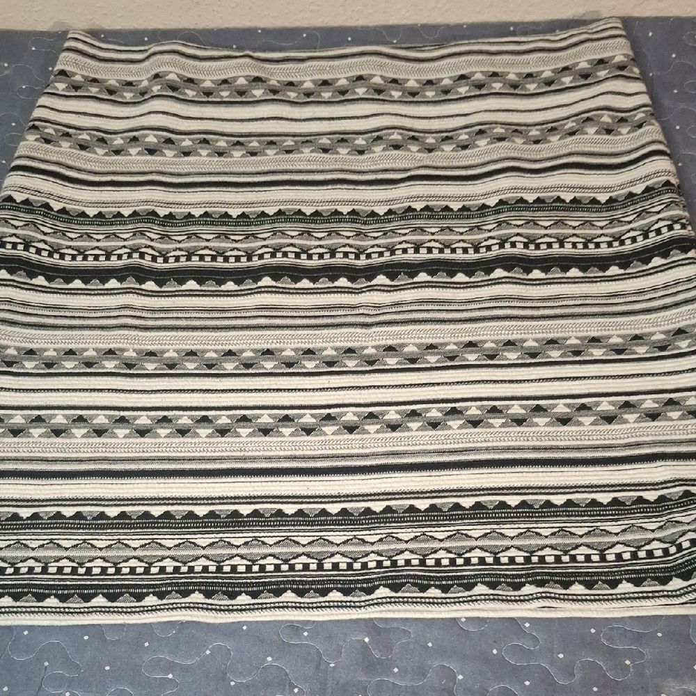J. Jill Black and White Patterned Mini Skirt